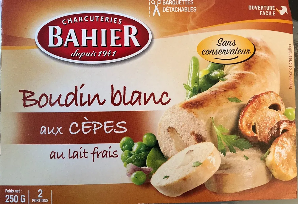 Boudin blanc aux Cèpes au lait frais