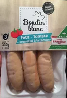 Boudin blanc fêta tomates aromatisé à la tomate