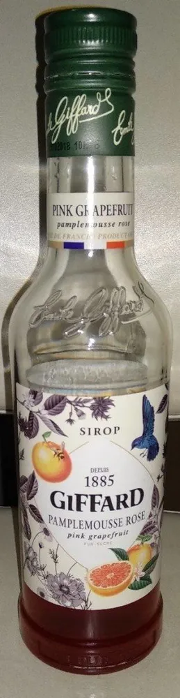 Sirop de pamplemousse rose