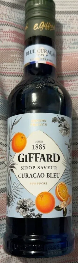 Sirop saveur Curaçao bleu