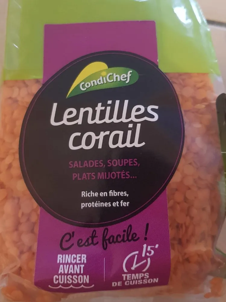 Lentilles corail
