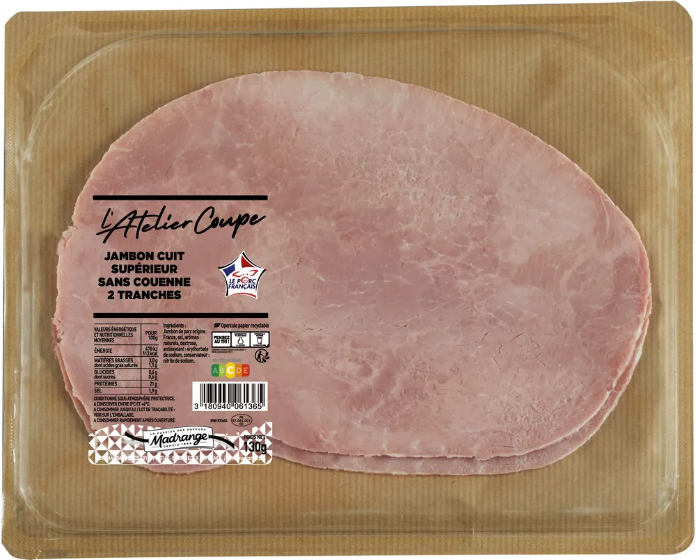 Jambon Cuit Supérieur Sans Couenne VPF 2tr