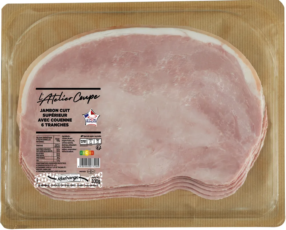 Jambon cuit supérieur 6tr