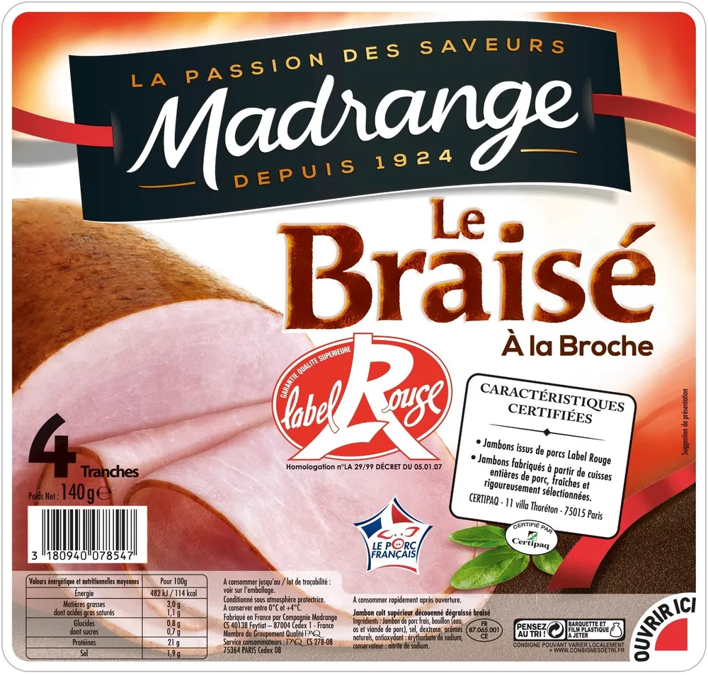 Le Braisé à la Broche Label Rouge 4tr