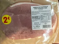 Jambon cuit supérieur avec couenne fumé