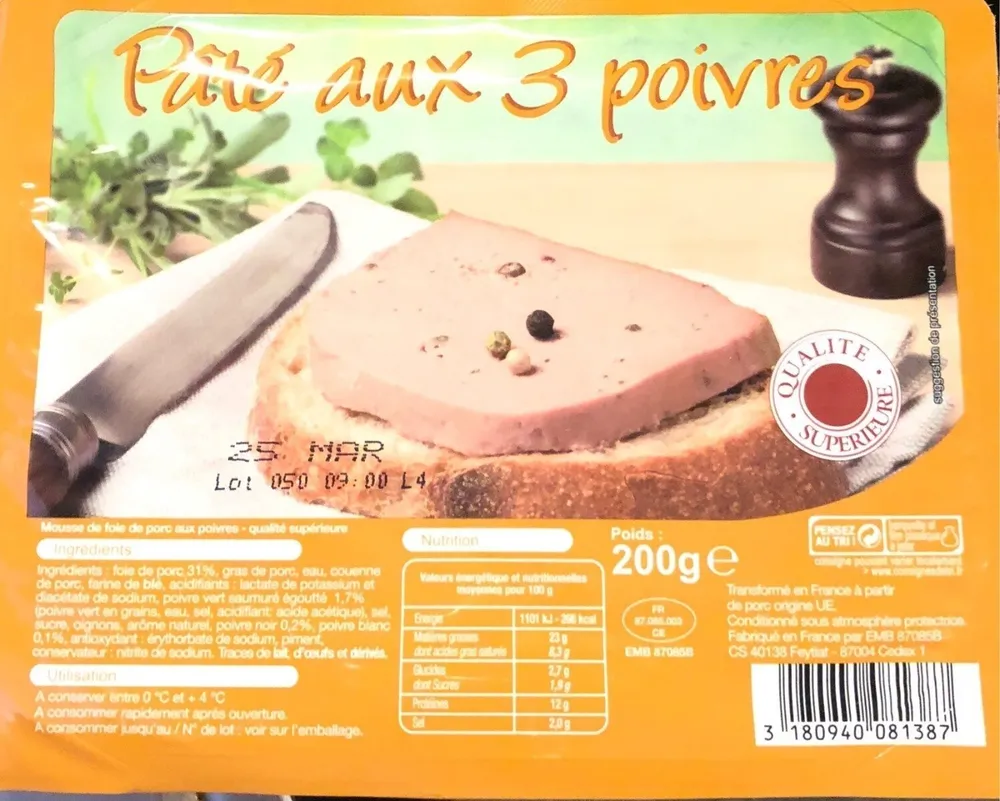 Paté aux 3 poivres