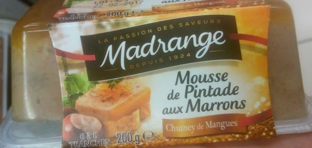 Mousse de Pintade aux Marrons Chutney de Mangues