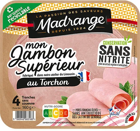 Mon Jambon Supérieur au torchon conservation sans nitrite 4tr