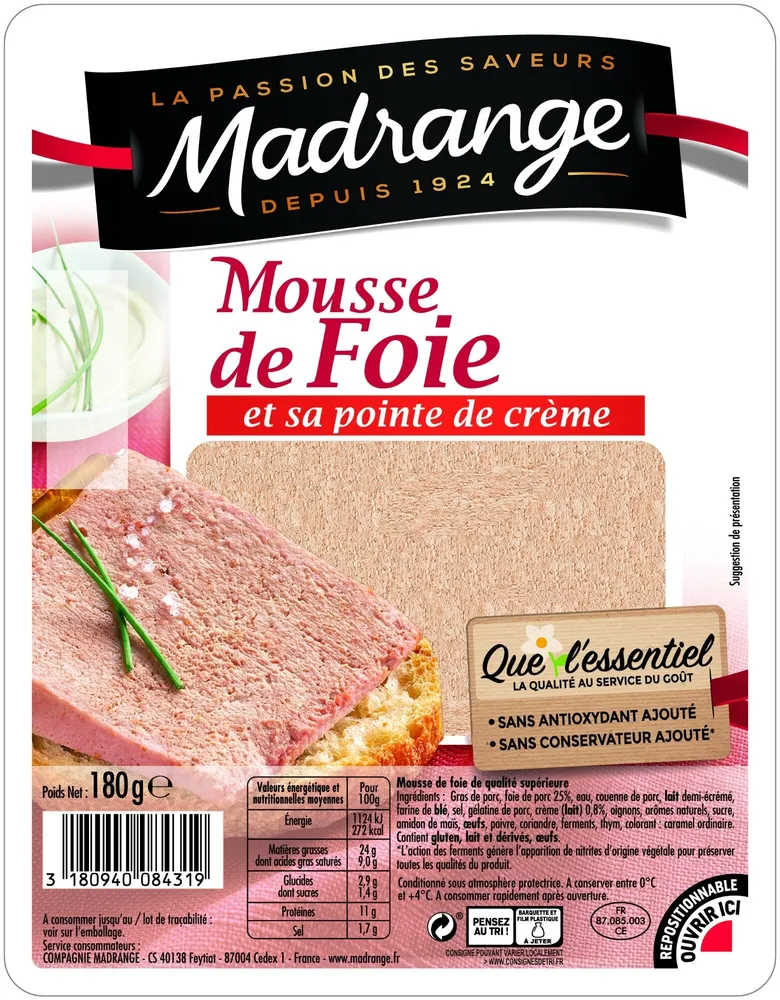 Mousse de foie et sa pointe de crème