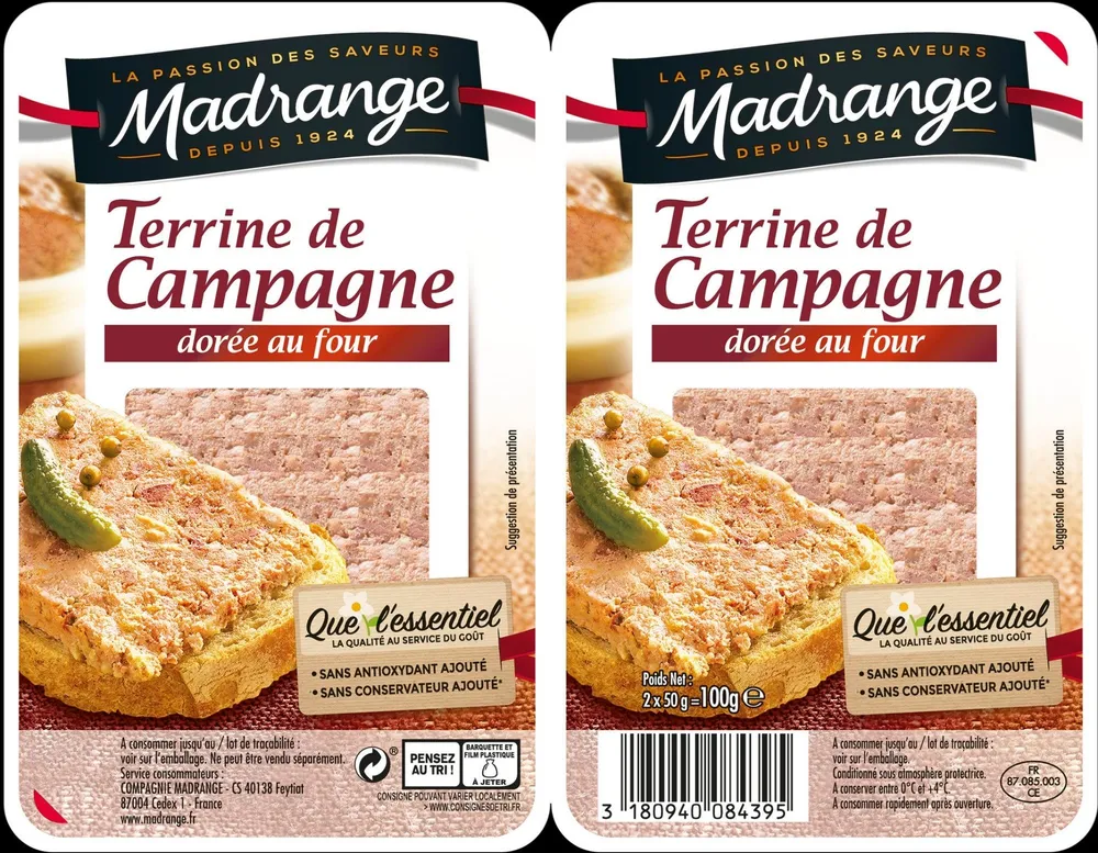 Terrine de campagne dorée au four