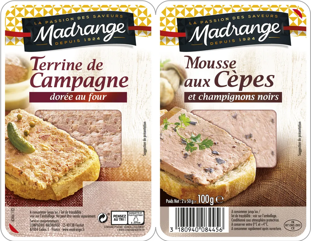 Duo Terrine de campagne et Mousse aux cèpes