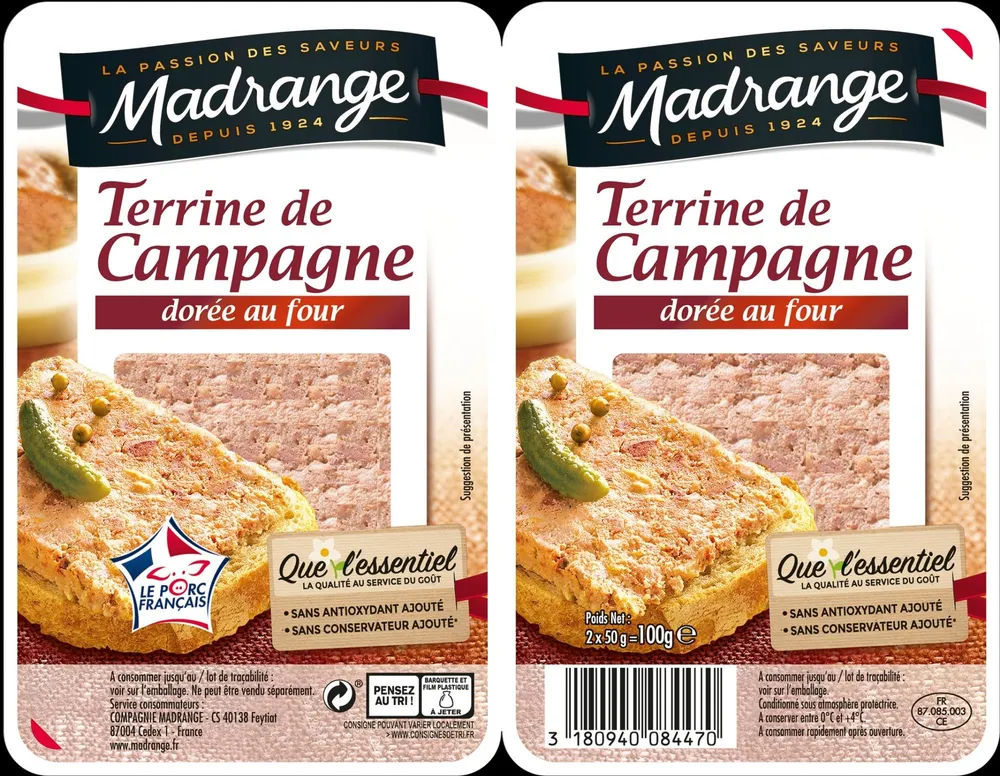Terrine de campagne dorée au four