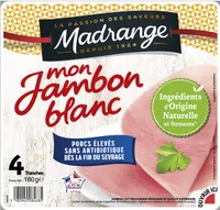 Mon jambon blanc porcs élevés sans antibiotiques dès la fin du sevrage VPF 4tr