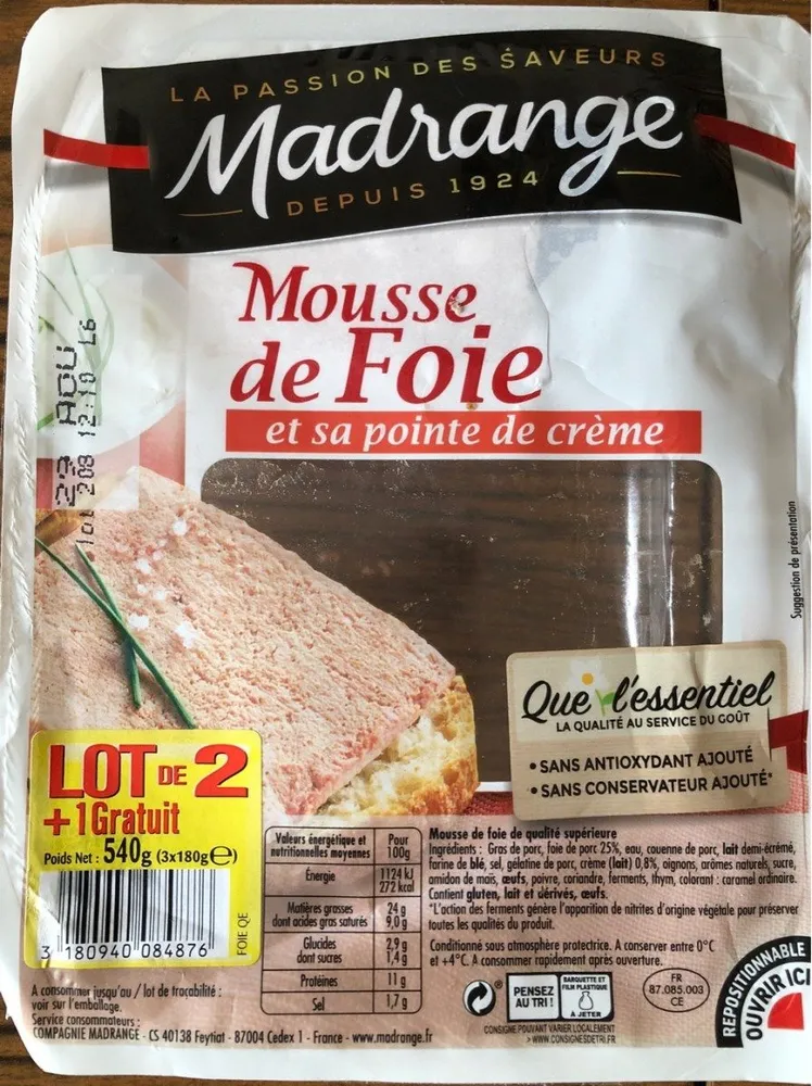 Mousse de foie et sa pointe de crème