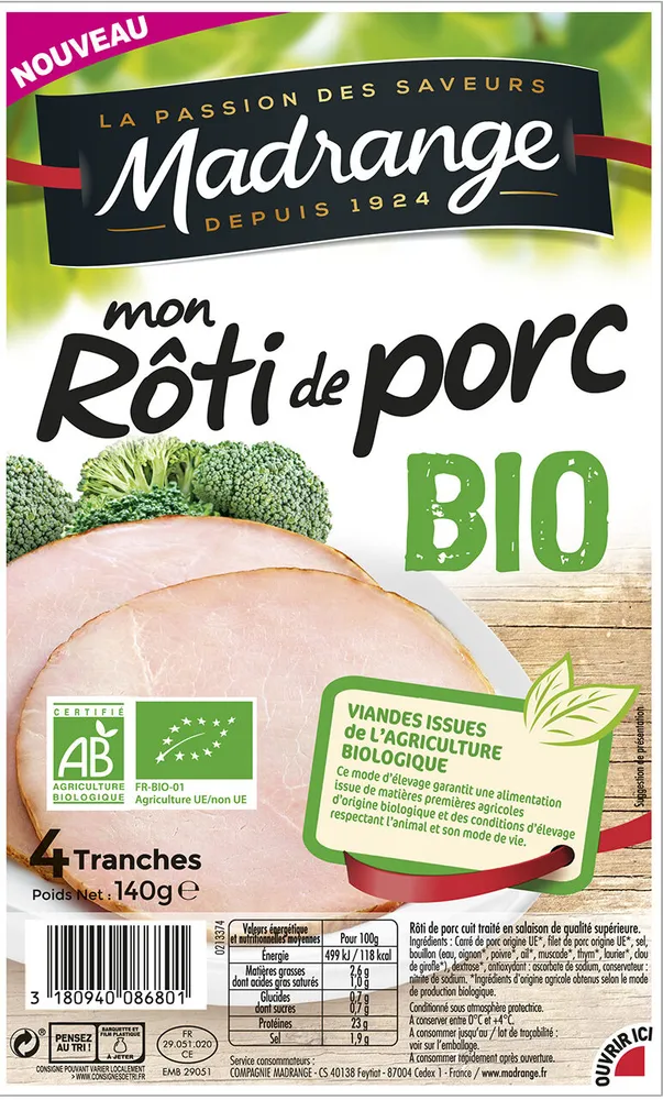 Mon Rôti de porc BIO