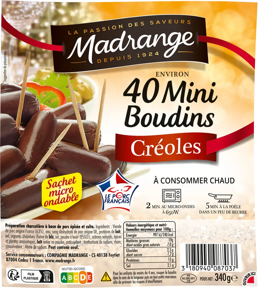 40 mini boudins créoles