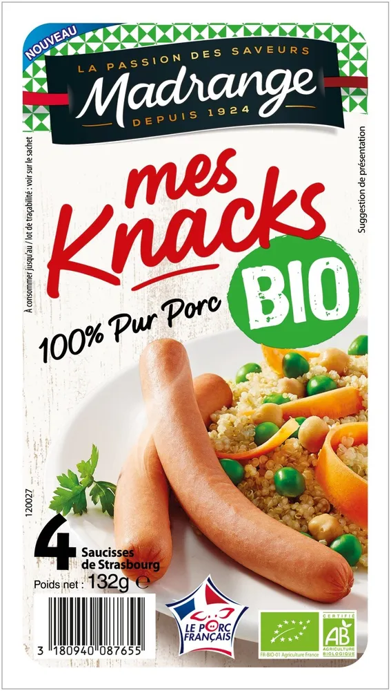 Mes Knacks 100% pur porc BIO