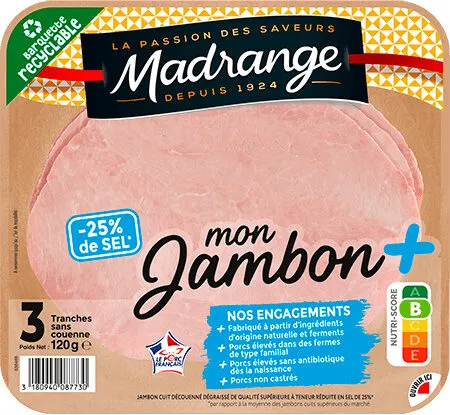 Mon Jambon +, -25% de sel*
