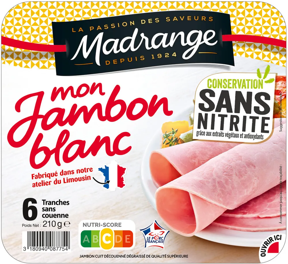 Mon Jambon Blanc Conservation sans nitrite 6tr