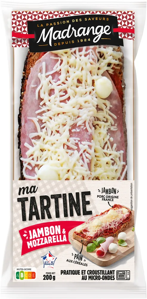 Ma Tartine Jambon et Mozzarella