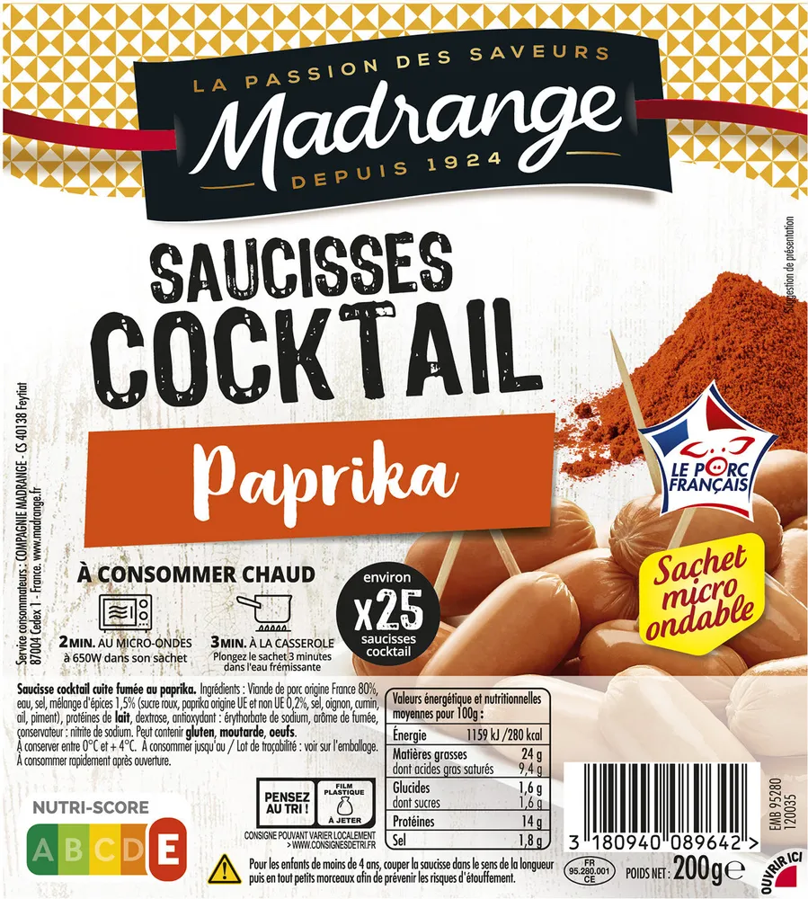 Mes saucisses cocktail paprika