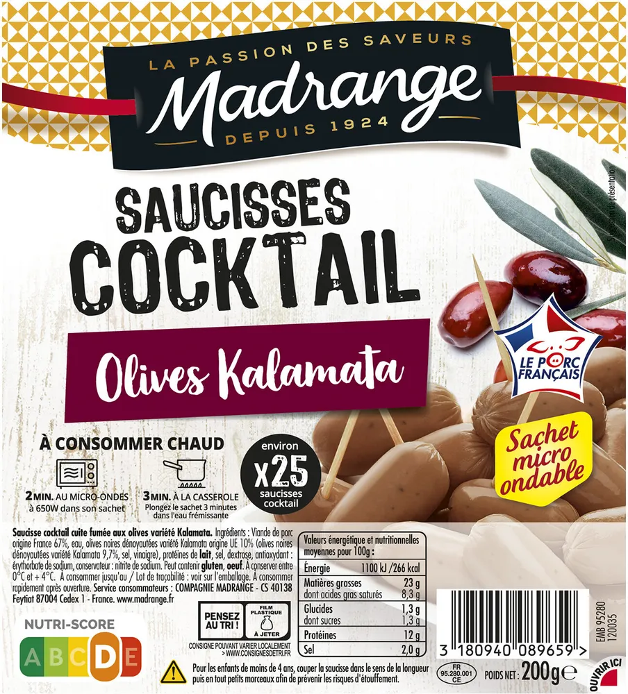 Mes Saucisses Cocktail Olives Kalamata