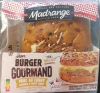 Mon burger gourmand porc au curry cheddar et sauce curry