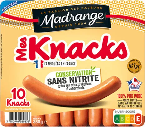 Mes Knacks Conservation sans nitrite x10