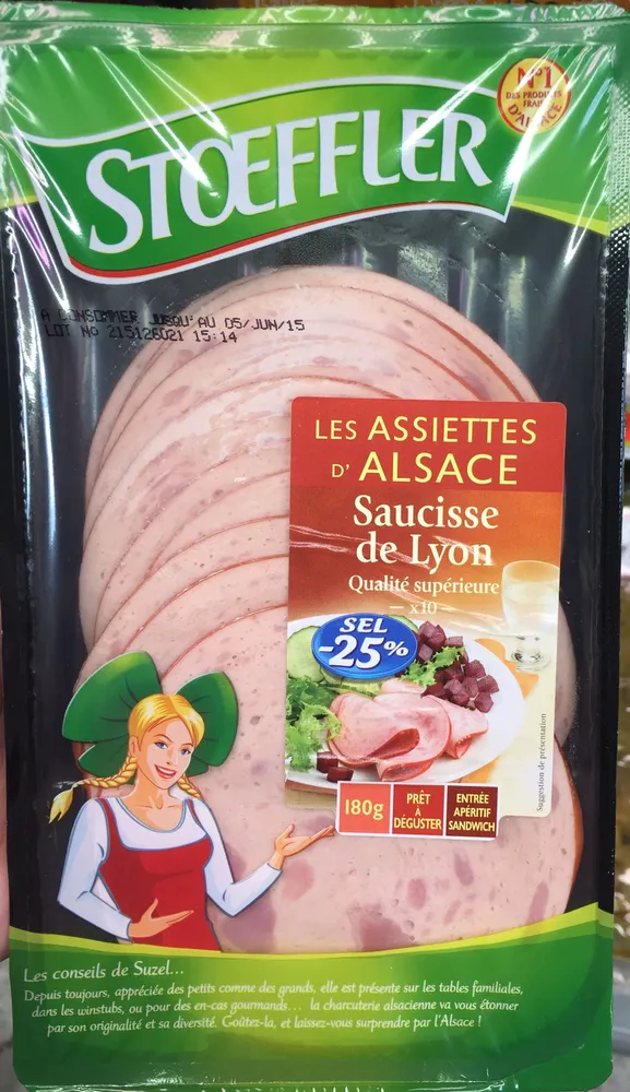 Les Assiettes d'Alsace Saucisse de Lyon (Sel -25%)