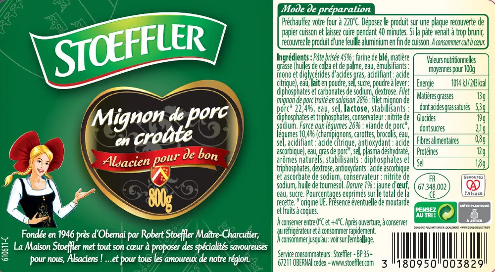 Mignon de porc en croûte