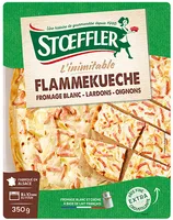 Flammekueche Fromage blanc - Lardons fumés - Oignons