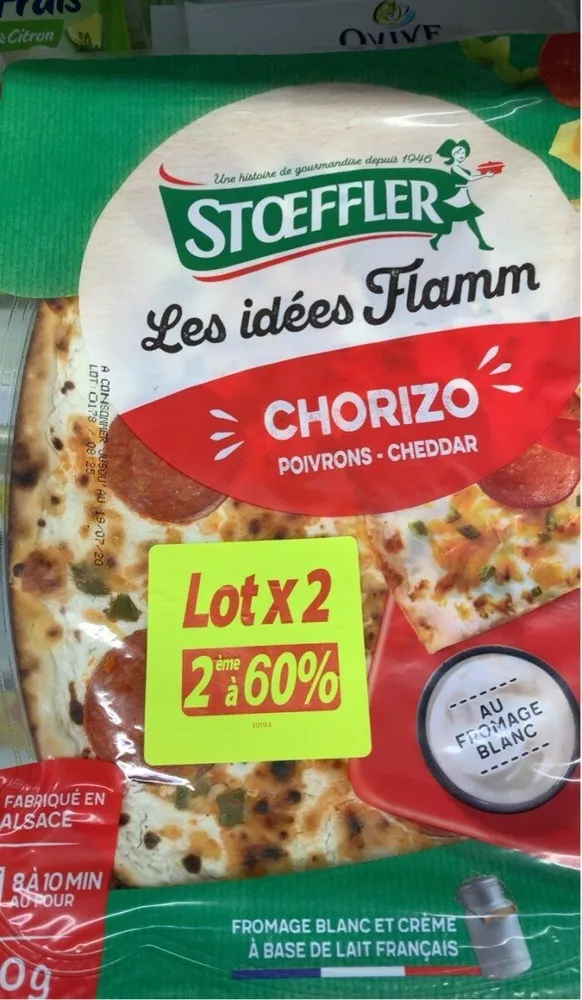 Les idés flamm chorizo poivrons