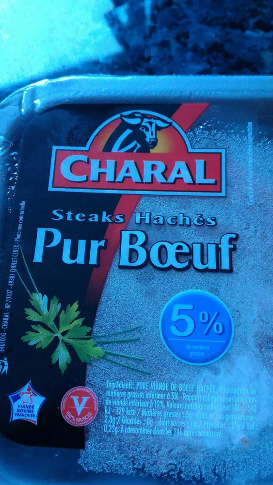 Steaks hachés pur bœuf 5% de matières grasses