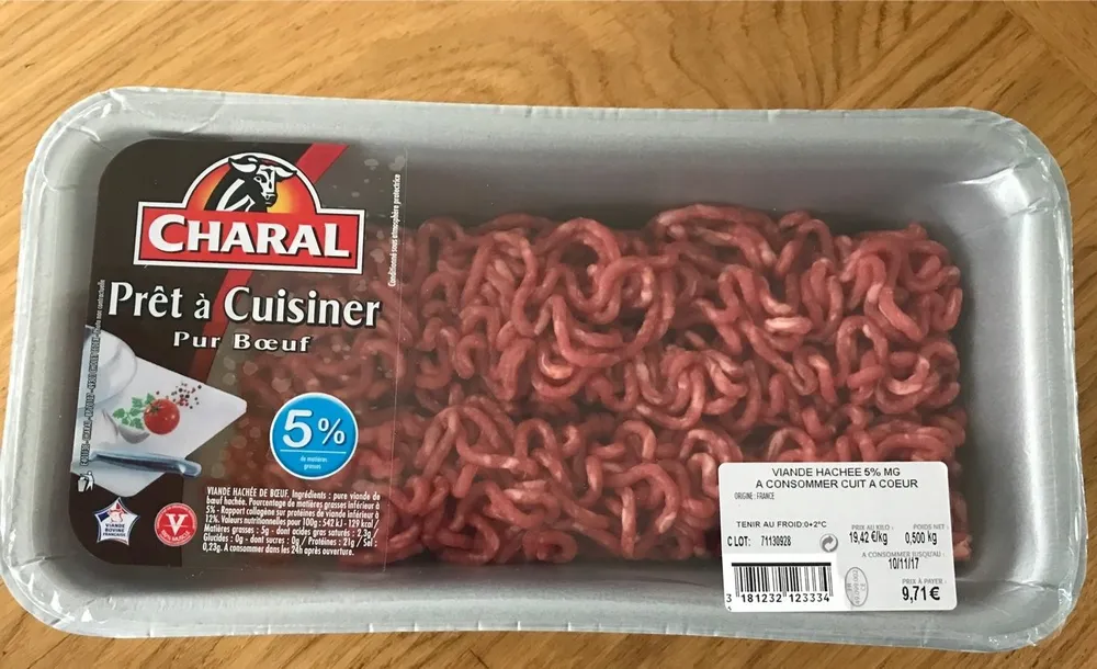 Prêt à cuisiner pur boeuf