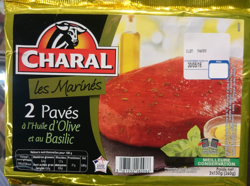 Les Marinés - 2 Pavés à l'huile d'olive et au basilic
