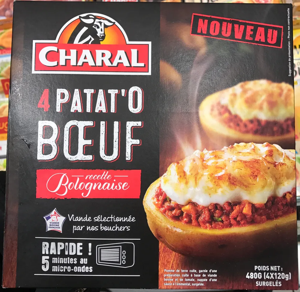 4 Patat'O Boeuf recette Bolognaise
