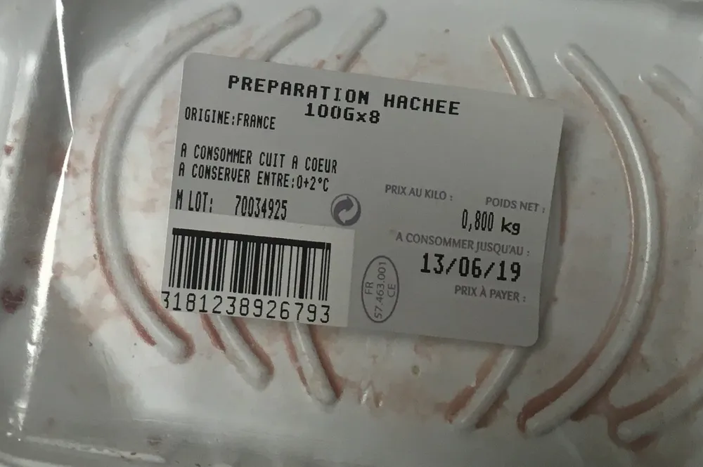 Haché de boeuf