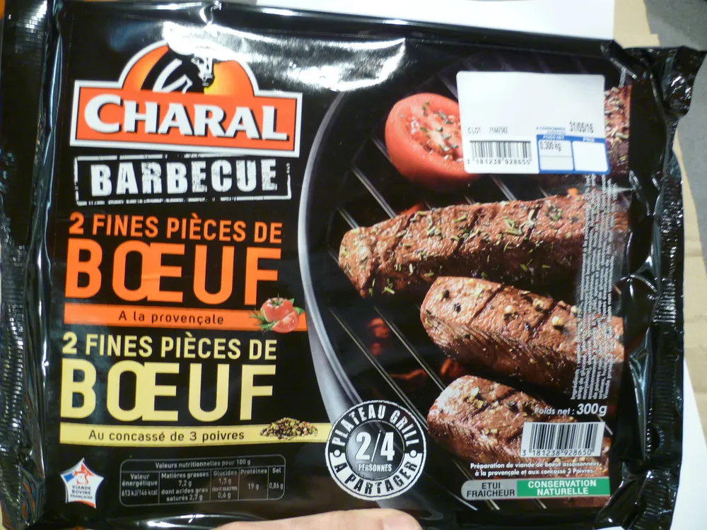 4 Fines Pièces de Bœuf Assaisonnées (2 Fines Pièces de Bœuf à la Provençale - 2 Fines Pièces de Bœuf au Concassé de 3 Poivres)
