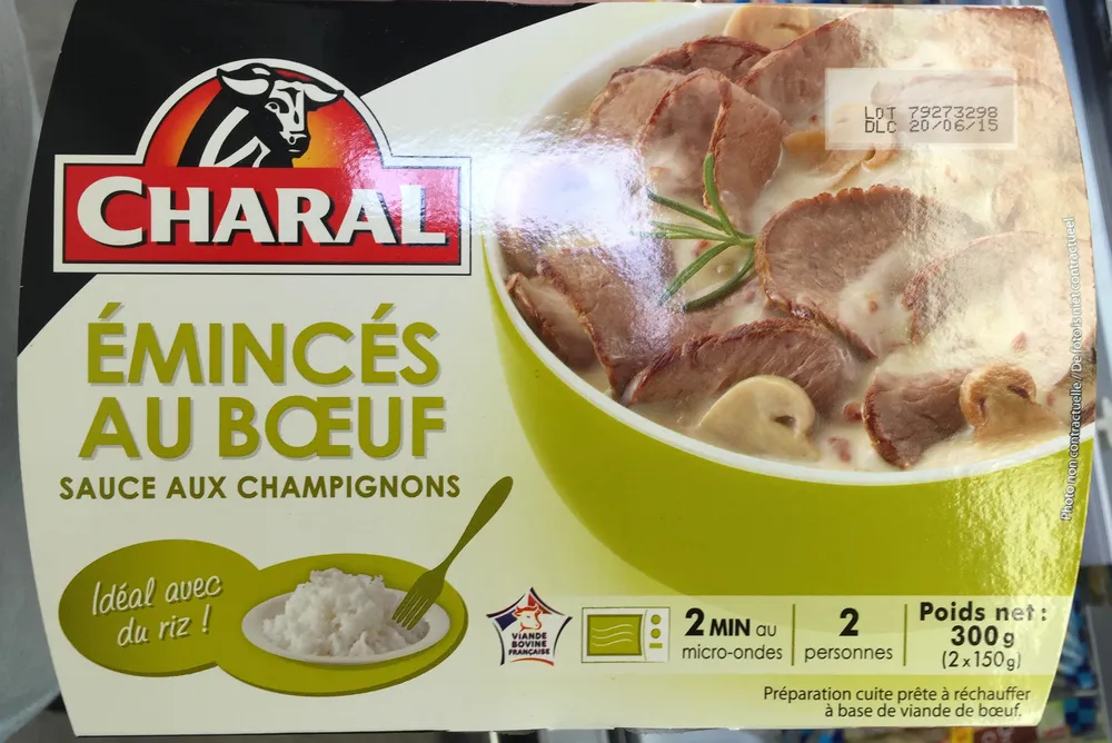 Émincés au bœuf sauce aux champignons