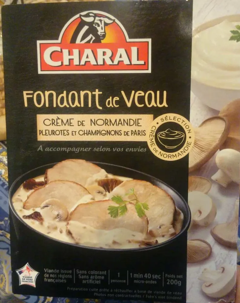 Fondant de Veau - Crème de Normandie, Pleurotes et Champignons de Paris