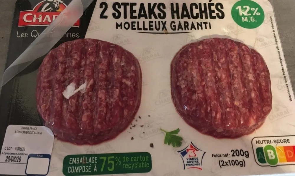 2 steaks hachés 12%