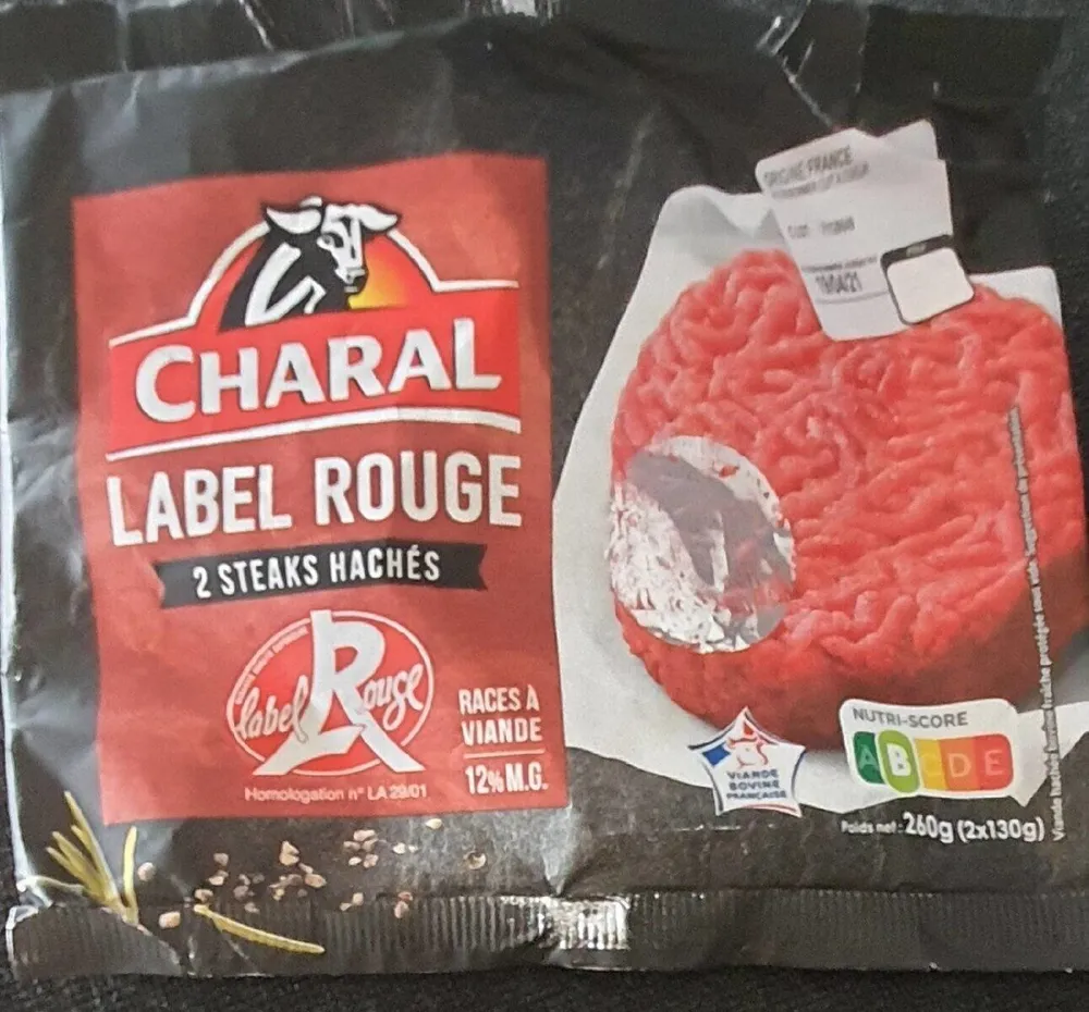 Charal Label rouge steaks hachés
