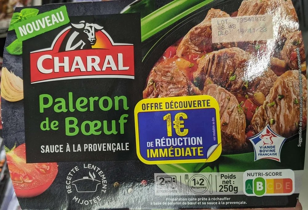 Paleron de bœuf sauce à la provençale