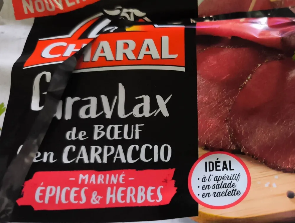 gravlax de boeuf en carpaccio