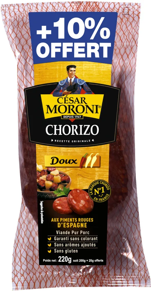 Chorizo avec piment rouge de Murcie Doux (+10% gratuit)