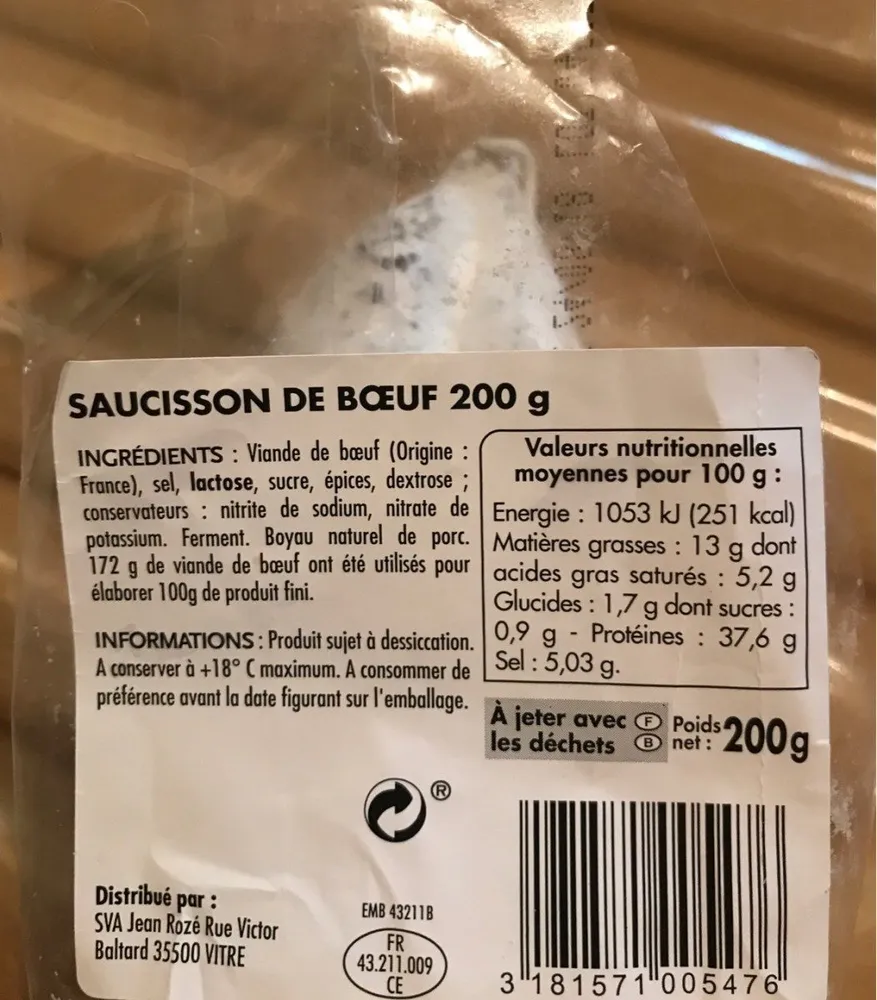 Saucisson de boeuf