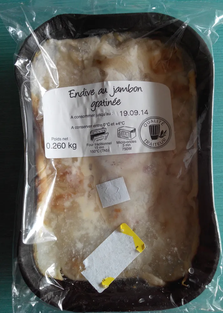 Endive au jambon gratinée