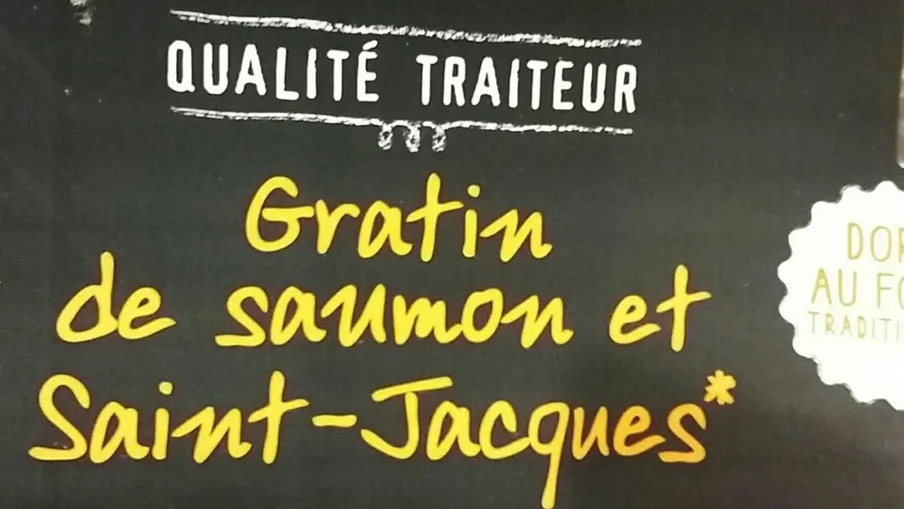 Gratin de saumon et saint jacques