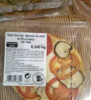 Tarte fine aux légumes du soleil et Mozzarella