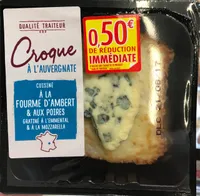 Croque à l'Auvergnate cuisiné à la fourme d'Ambert & aux poires